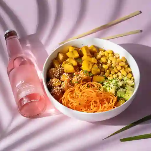 Combo poke pollo agridulce