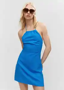 Vestido Pino Azul Talla XL Mujer Mango