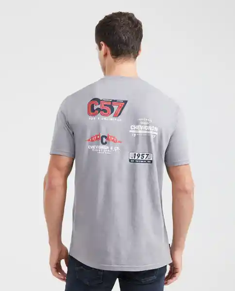 Camiseta Togs Graphic Gris Ahumado Oscuro Talla XL Chevignon