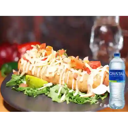 Combo Chimichangas + Agua Cristal
