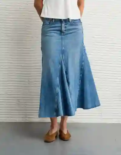 Falda Mujer Azul Talla 10 5154936 American Eagle