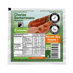 Colanta Chorizo Santarrosano Premium  