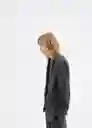 Blazer Americana Milano Gris Talla XL Mujer Mango