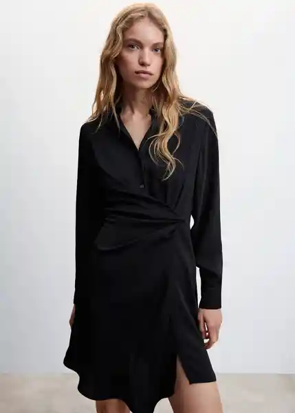 Vestido Alas2 Negro Talla 24 Mujer Mango