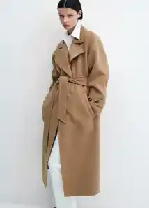 Abrigo Verdi Camel Talla XS Mujer Mango