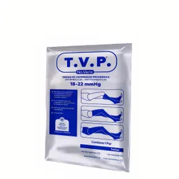 No-Varix Media TVP Antiembólica Rodilla Unisex 18 mm/hg White S