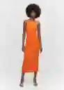 Vestido Lia Naranja Talla M Mujer Mango