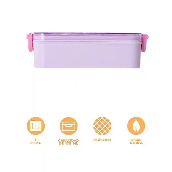 Contenedor Para Alimentos de Serie Mis Pastelitos Morado Miniso