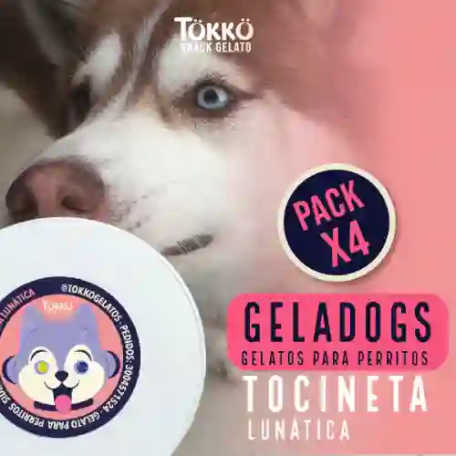 Pack 4 Gelatos para Perritos Tocineta