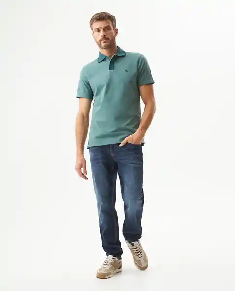 Camiseta Polo Contrast Zip Knob Verde Bodegón T L Chevignon