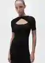 Vestido Nenufar Negro Talla M Mujer Mango
