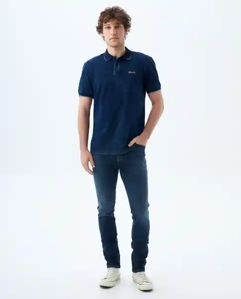 Camiseta Hombre Color Azul Talla L 809F020 Americanino