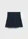 Falda Tab Navy Talla 10 Niña Mango