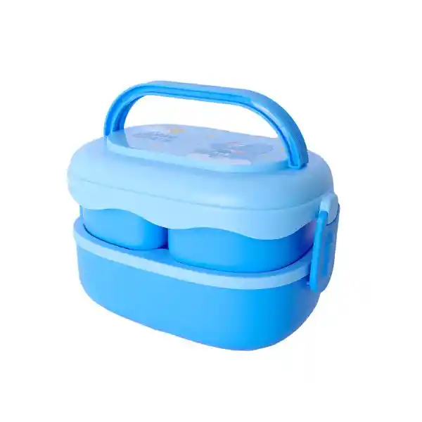 Contenedor de Doble Pared Azul 1600 mL Serie Care Bears Miniso