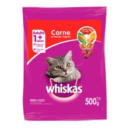 Whiskas alimento para gato adulto carne 500 g