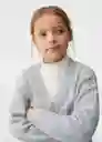 Chaqueta Cárdigan Alasia Gris Medio Vigore Talla 10 Niñas Mango