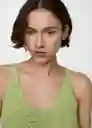 Top Sito Verde Talla S Mujer Mango