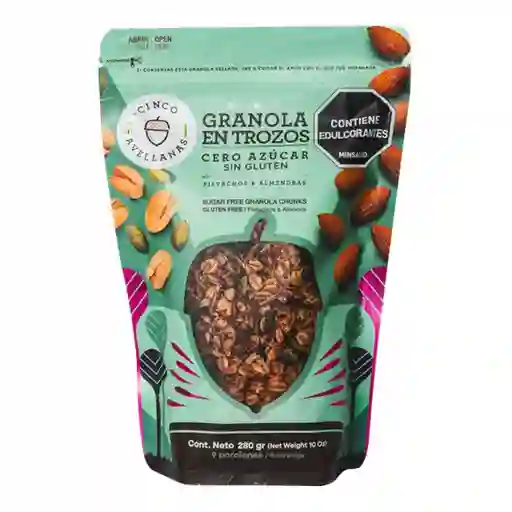 Cinco Avellanas Granola Pistachos y Almendras Sin Azúcar