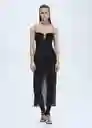 Vestido Onur Negro Talla M Mujer Mango