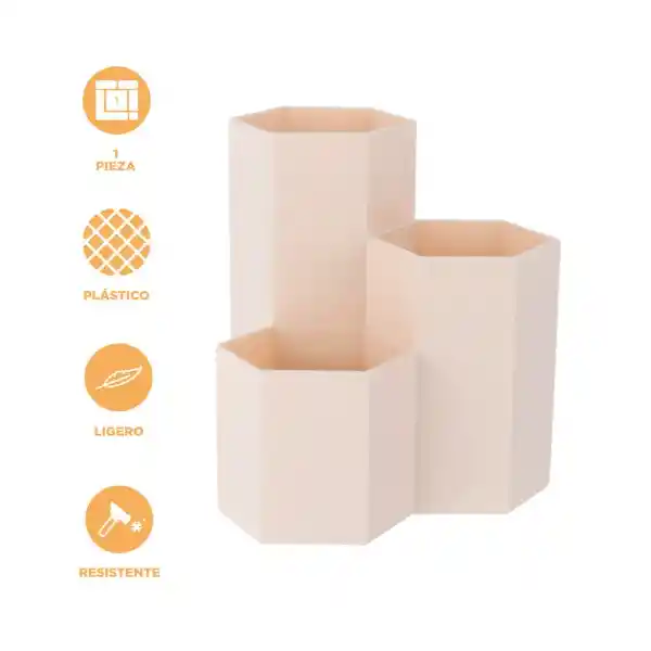 Portalápiz de 3 Ranuras Mori Girl Beige Miniso