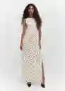 Vestido Flash Off White Talla S Mujer Mango