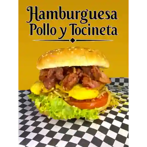 Hamburguesa Pollo y Tocineta