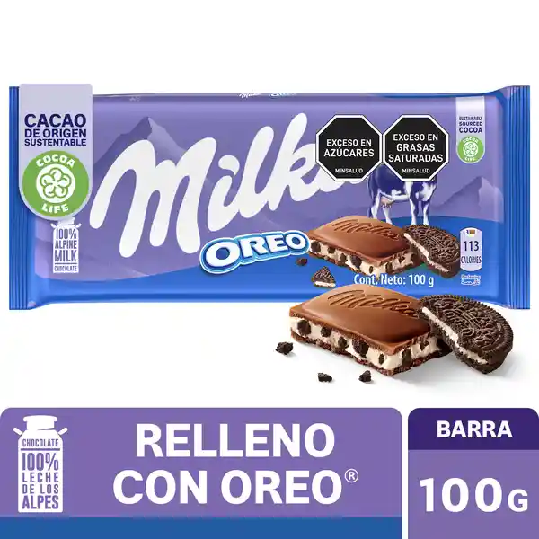 Milka Chocolate Relleno Con Oreo