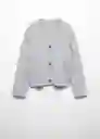 Chaqueta Cárdigan Alasia Gris Medio Vigore Talla 10 Niñas Mango
