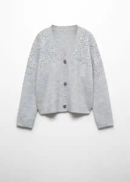 Chaqueta Cárdigan Alasia Gris Medio Vigore Talla 10 Niñas Mango