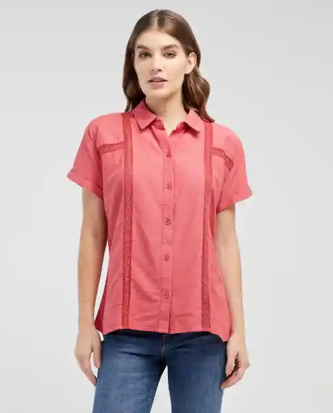 Camisa Rosa Coral Medio Talla Xs Esprit 611e008