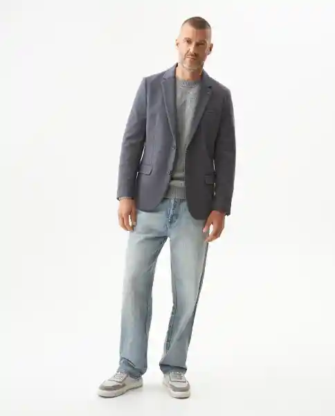 Blazer Continuativo Masculino Gris Fierro Oscuro T L Chevignon