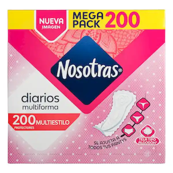 Nosotras Protector Íntimo Diarios Multiestilo