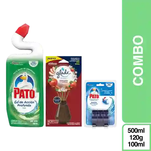 Combo Glade Manzana Canela + Pato Gel y Pastillas