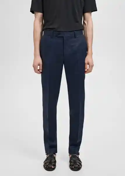 Pantalón Amalfi Navy Talla 40 Hombre Mango