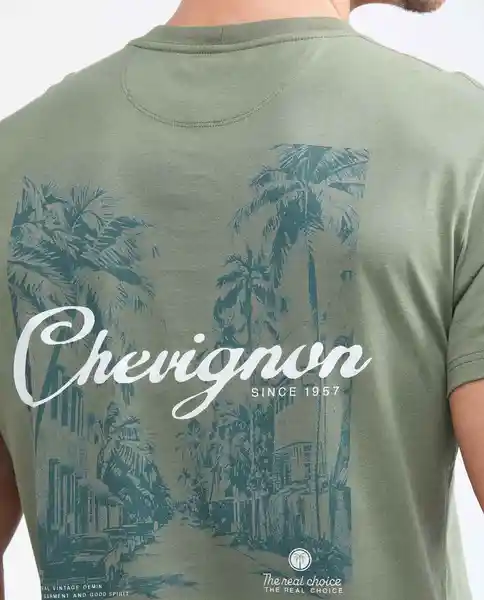 Camiseta Masculino Verde Miliciano Oscuro T XXL Chevignon