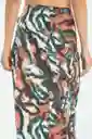 Falda Tipo Wrap Dana Color Verde Pato Talla 12 Ragged