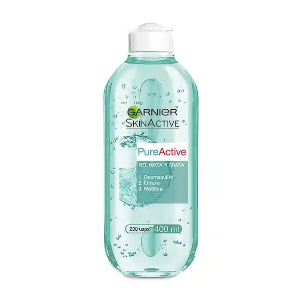 Garnier Agua Micelar Piel Mixta y Grasa Pure Active 400 mL