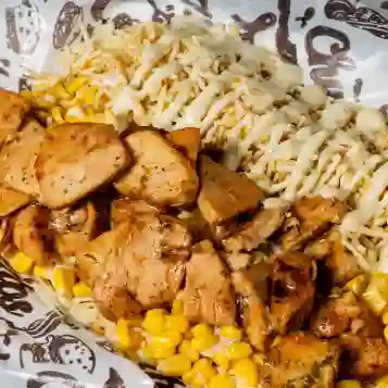 Desgranado de pollo y maíz