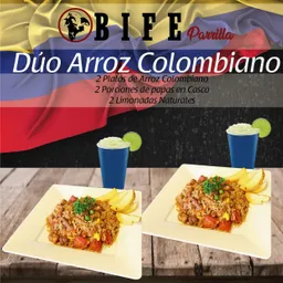 Duo Arroz Colombiano y Arroz con Pollo