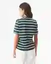 Camiseta Striped Verde Galloway Ultraoscuro Talla L Chevignon
