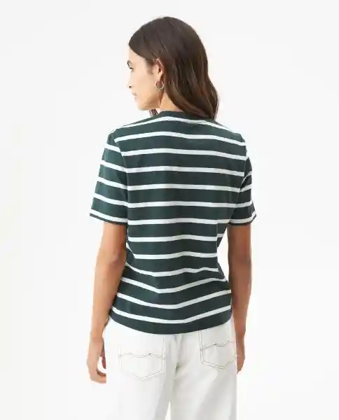 Camiseta Striped Verde Galloway Ultraoscuro Talla L Chevignon