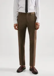 Pantalón Paulo Marrón Talla 40 Hombre Mango