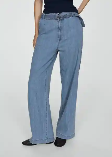 Pantalón Lea Tejano Medio Talla L Mujer Mango