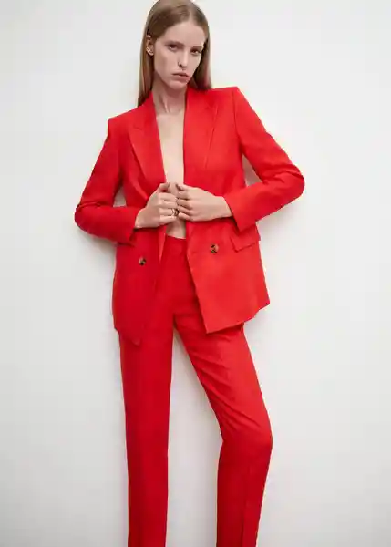 Blazer Americana Tempoli Coral Talla XS Mujer Mango