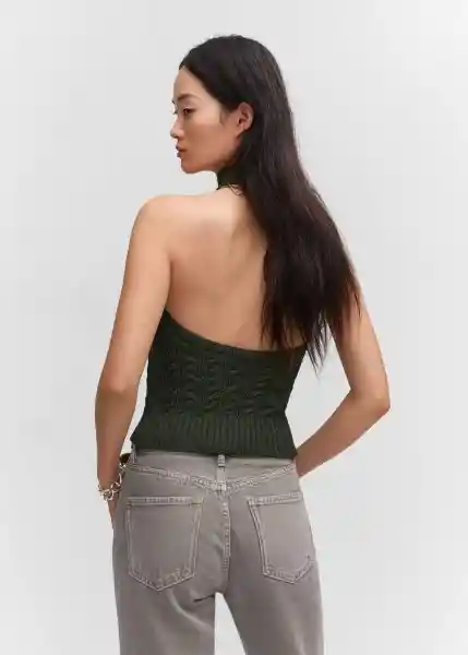 Top Poma Khaki Talla XS Mujer Mango