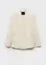 Blazer Americana Tempo Crudo Talla M Mujer Mango