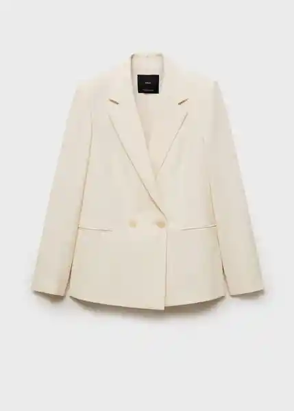 Blazer Americana Tempo Crudo Talla M Mujer Mango