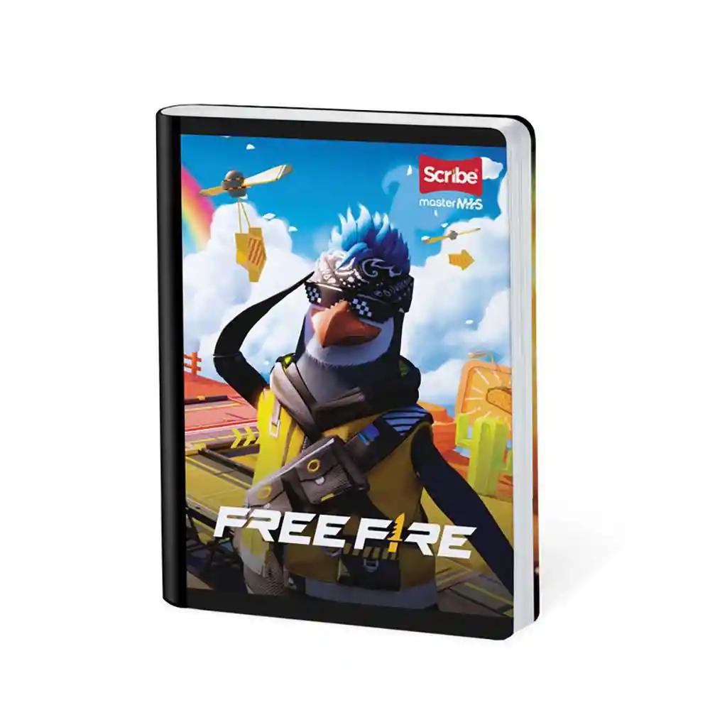 Cuaderno Freefire Master Mas Rayado 100 Hojas Cosido Scribe