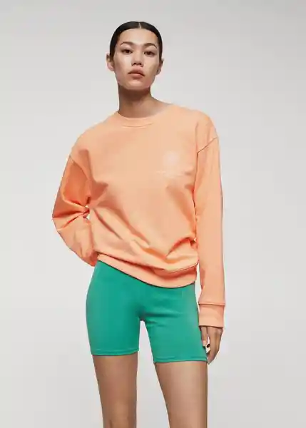 Buzo Sudadera Jean Naranja Talla M Mujer Mango