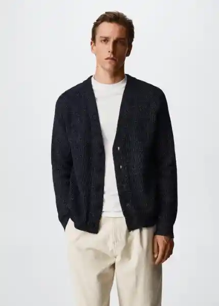 Cardigan Binger Navy Talla Xxl Hombre Mango